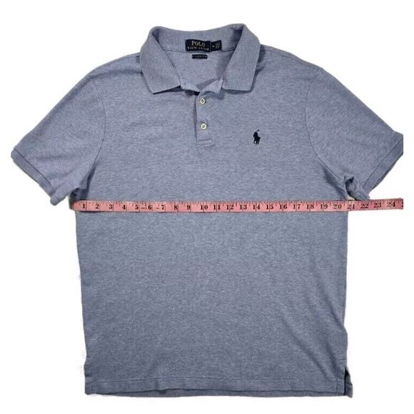 Polo Ralph Lauren Classic Fit Iconic Men's Medium 100% Cotton Heather Blue - Picture 5 of 9